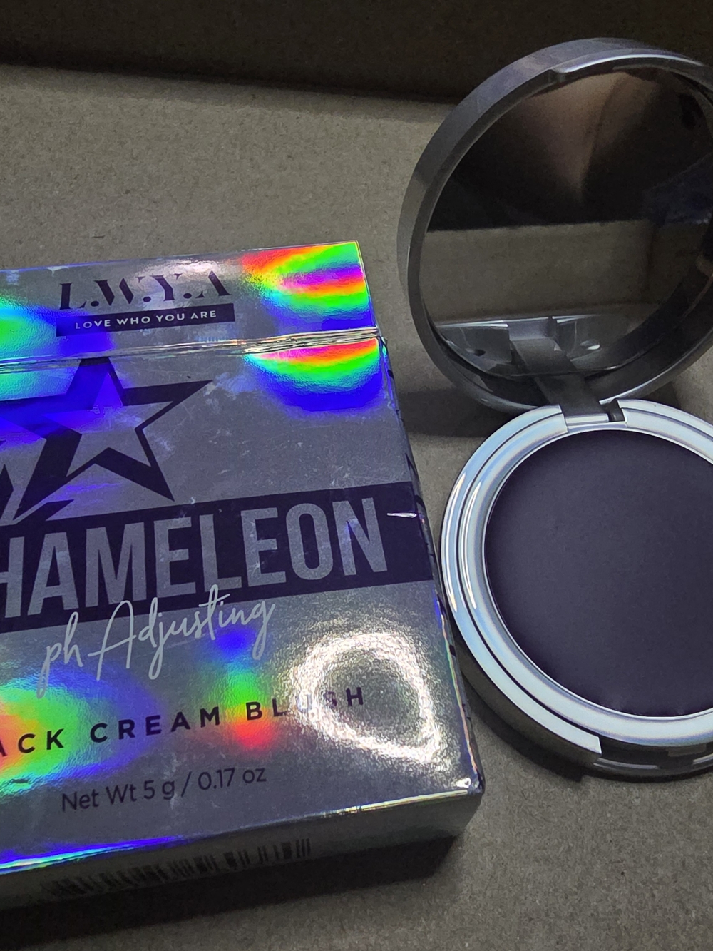 L.W.Y.A. Chameleon PH-Adjusting Cream Blush — Deep Purple